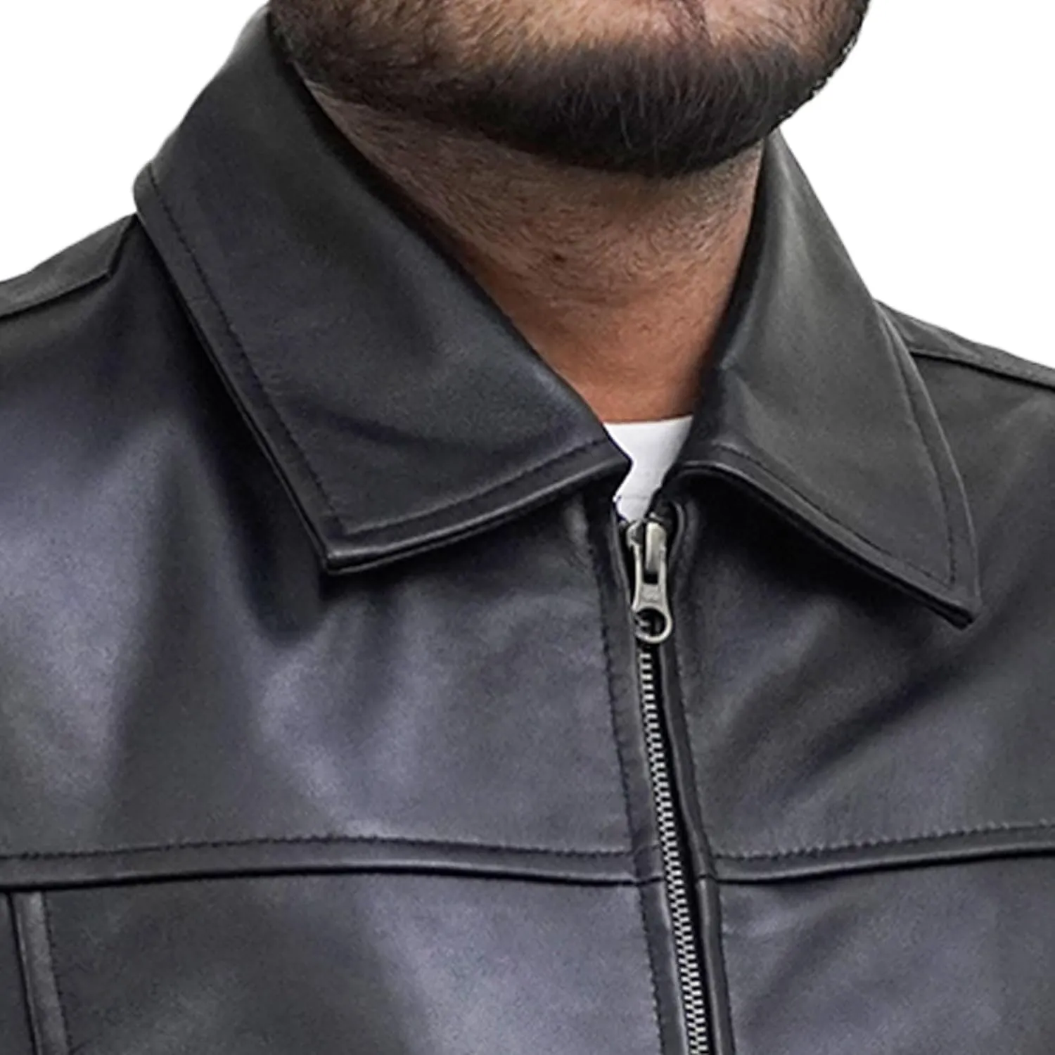 Mens Leather Jacket - Real Lambskin Motorcycle Leather Jackets For Men