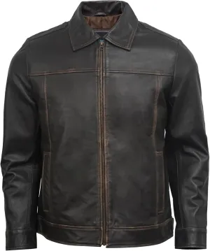 Mens Leather Jacket - Real Lambskin Motorcycle Leather Jackets For Men