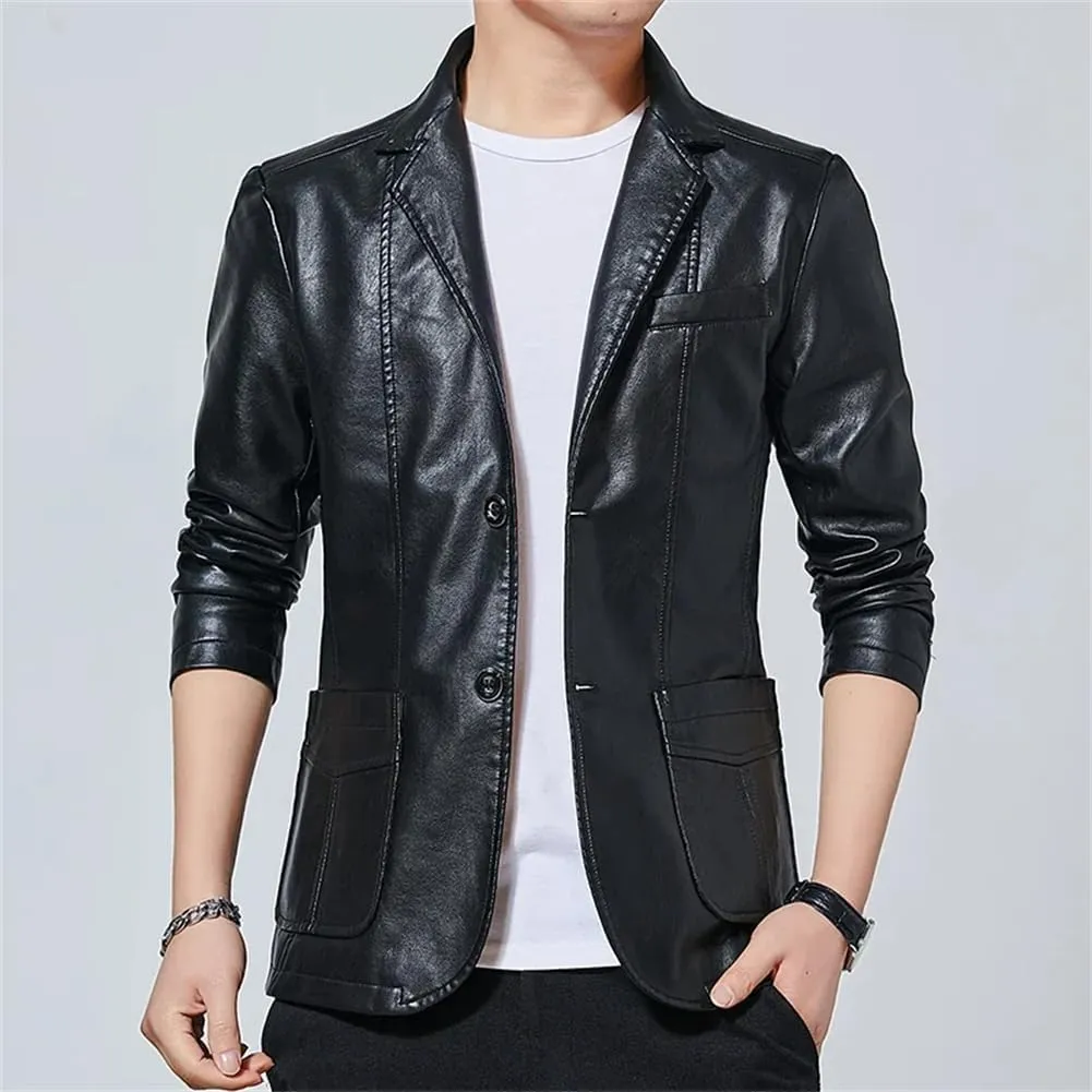 Mens Leather Jackets Coats Jackets Casual Motorcycle PU Jacket Biker Leather Coats