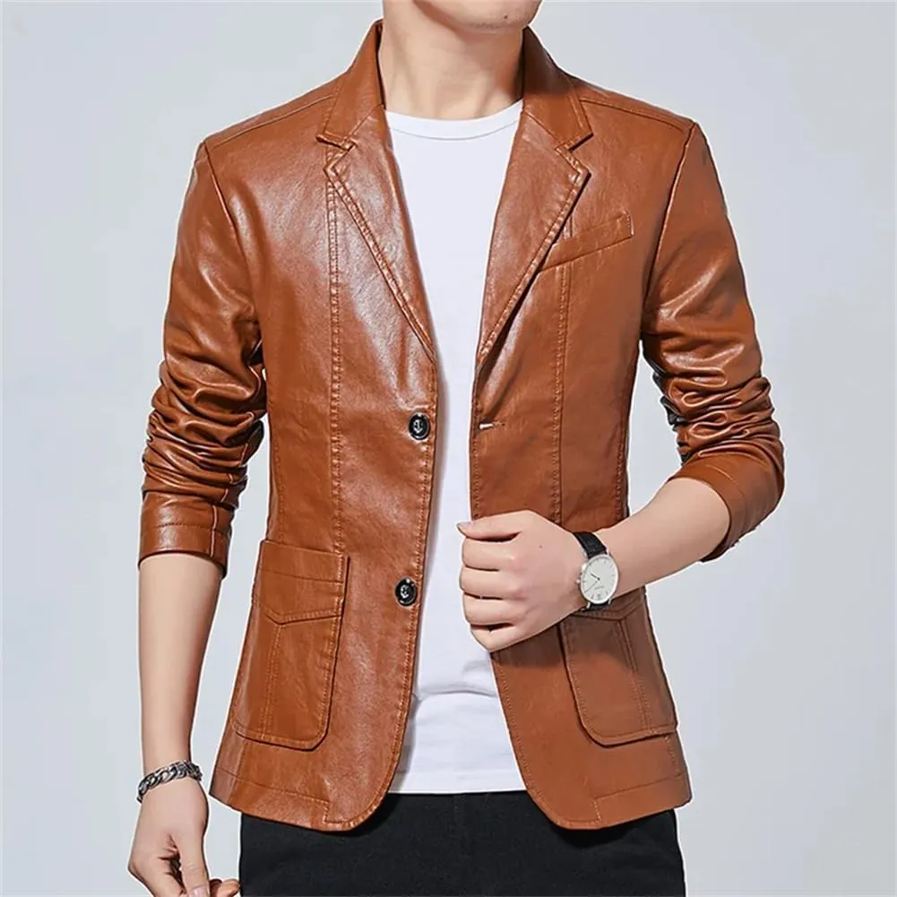 Mens Leather Jackets Coats Jackets Casual Motorcycle PU Jacket Biker Leather Coats