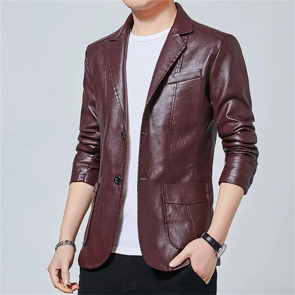 Mens Leather Jackets Coats Jackets Casual Motorcycle PU Jacket Biker Leather Coats