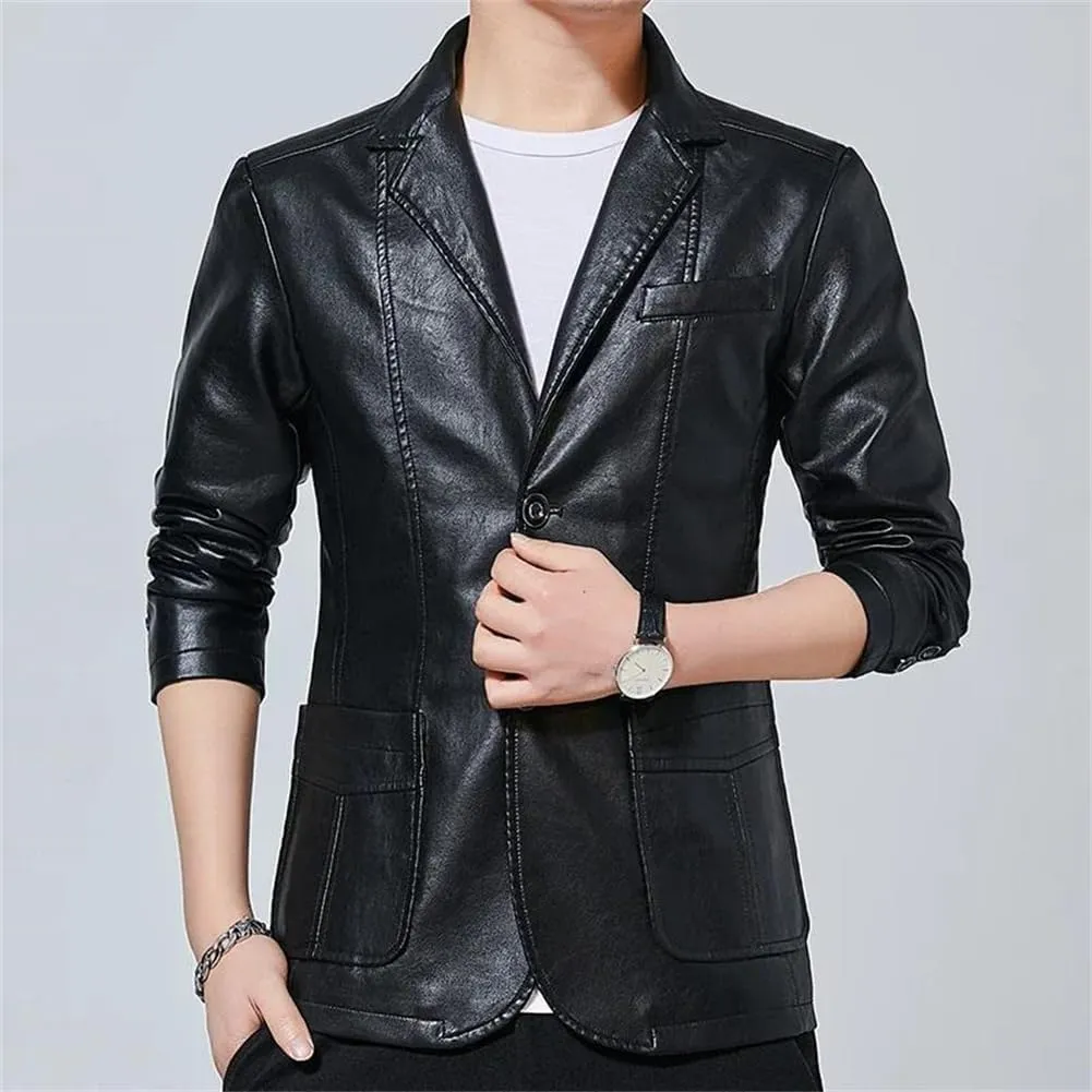 Mens Leather Jackets Coats Jackets Casual Motorcycle PU Jacket Biker Leather Coats