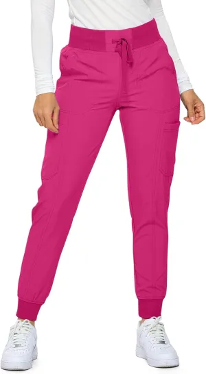 Monarch Uniforms Womens Jogger Scrubs Ribbed Jogger Scrub Pants for Women
