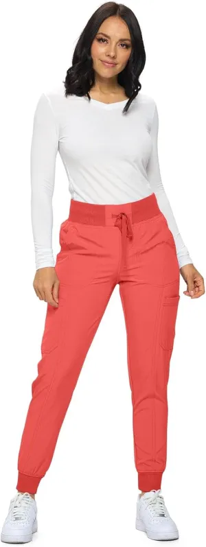 Monarch Uniforms Womens Jogger Scrubs Ribbed Jogger Scrub Pants for Women