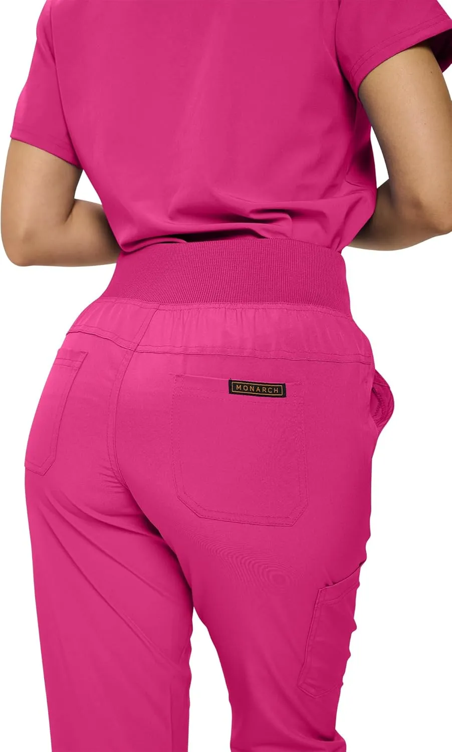 Monarch Uniforms Womens Jogger Scrubs Ribbed Jogger Scrub Pants for Women