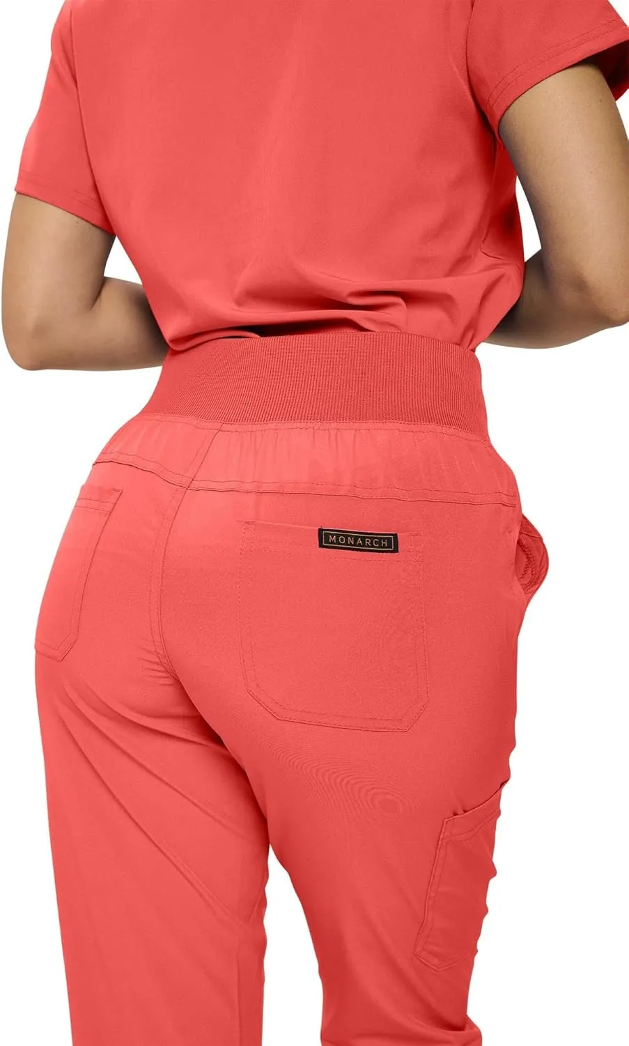 Monarch Uniforms Womens Jogger Scrubs Ribbed Jogger Scrub Pants for Women