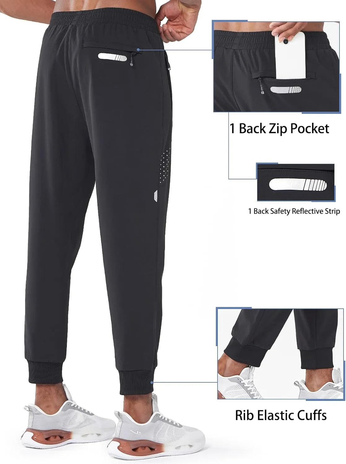 NORTHYARD Men's Fleece Joggers Athletic Warm Sweatpants Workout Gym Running Pants Active Winter Thicken Track with Pockets
