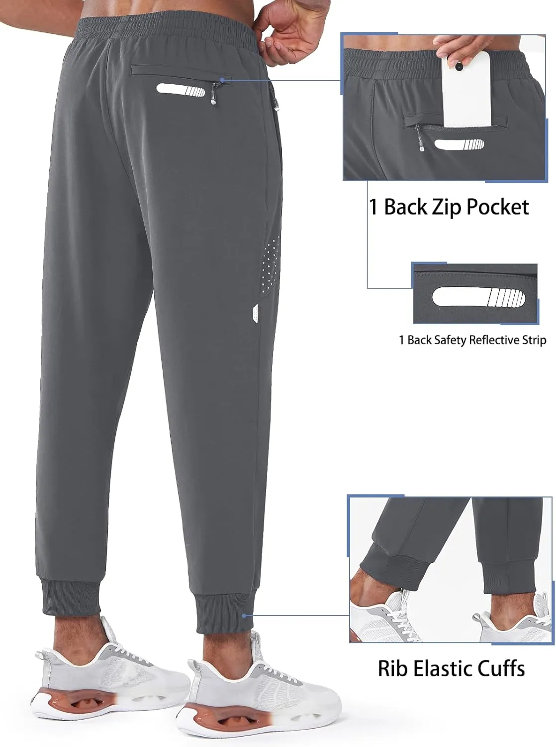 NORTHYARD Men's Fleece Joggers Athletic Warm Sweatpants Workout Gym Running Pants Active Winter Thicken Track with Pockets