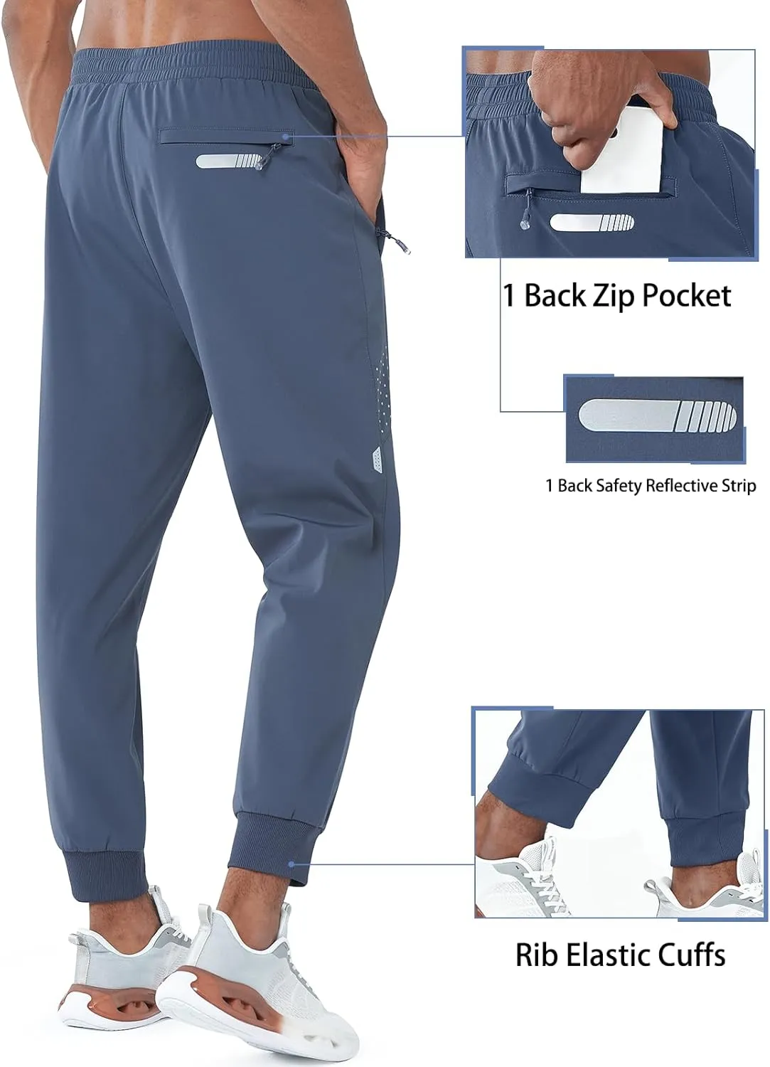 NORTHYARD Men's Fleece Joggers Athletic Warm Sweatpants Workout Gym Running Pants Active Winter Thicken Track with Pockets