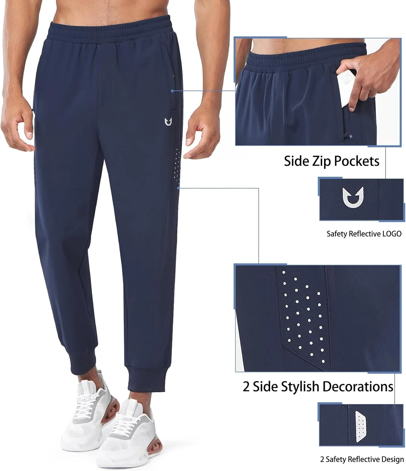 NORTHYARD Men's Fleece Joggers Athletic Warm Sweatpants Workout Gym Running Pants Active Winter Thicken Track with Pockets