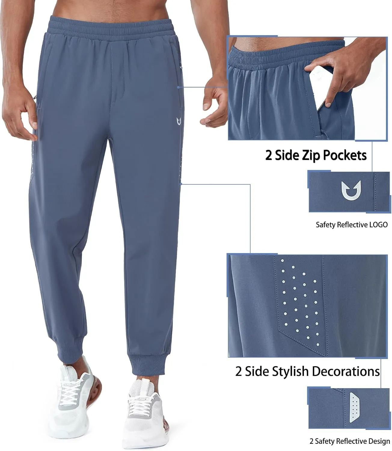 NORTHYARD Men's Fleece Joggers Athletic Warm Sweatpants Workout Gym Running Pants Active Winter Thicken Track with Pockets