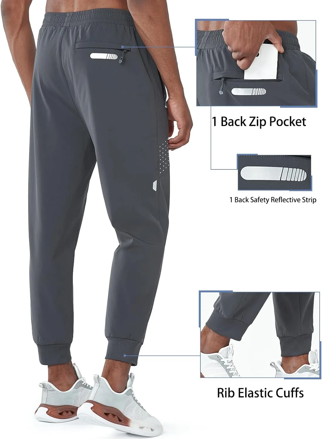 NORTHYARD Men's Fleece Joggers Athletic Warm Sweatpants Workout Gym Running Pants Active Winter Thicken Track with Pockets