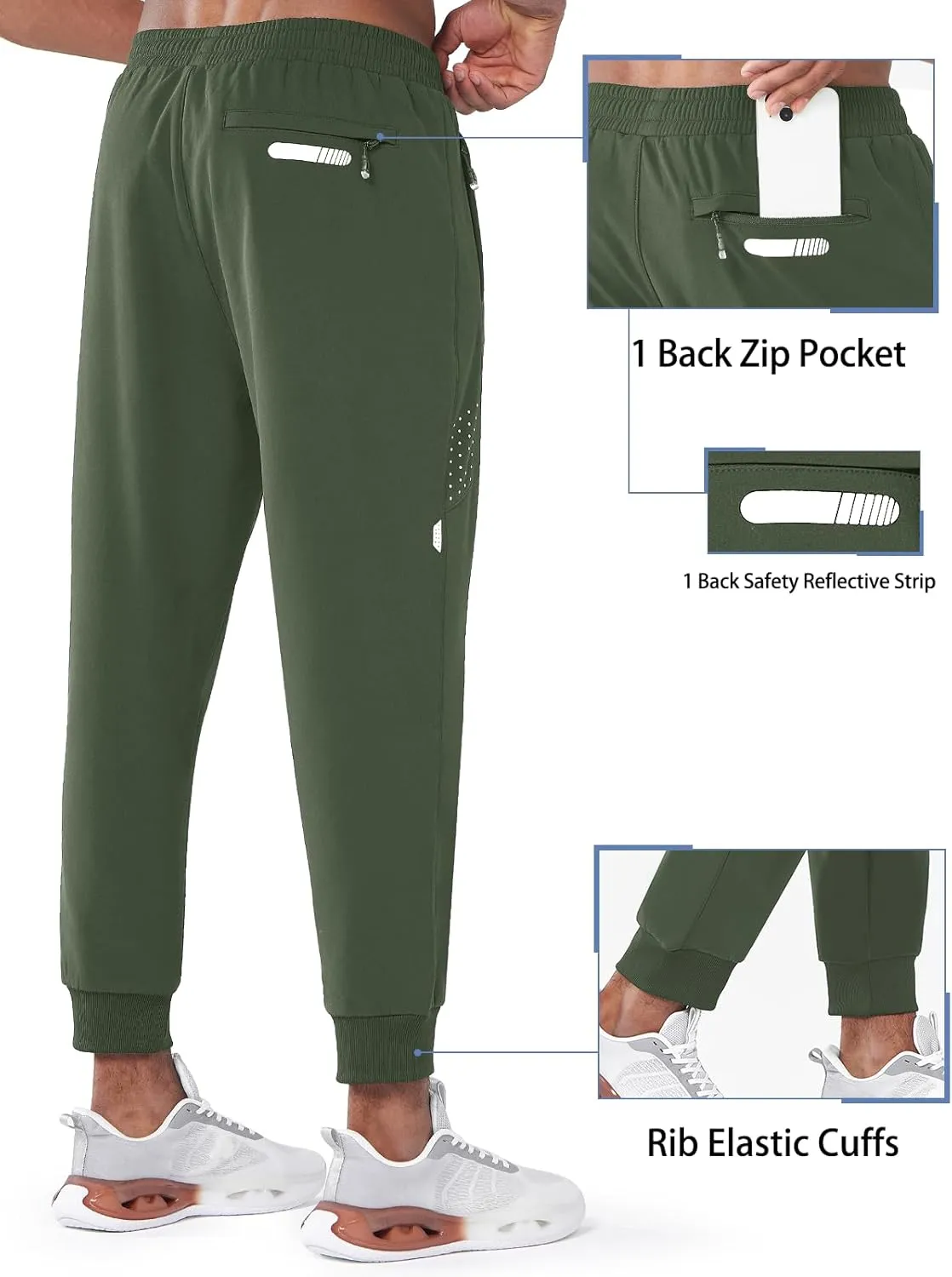 NORTHYARD Men's Fleece Joggers Athletic Warm Sweatpants Workout Gym Running Pants Active Winter Thicken Track with Pockets