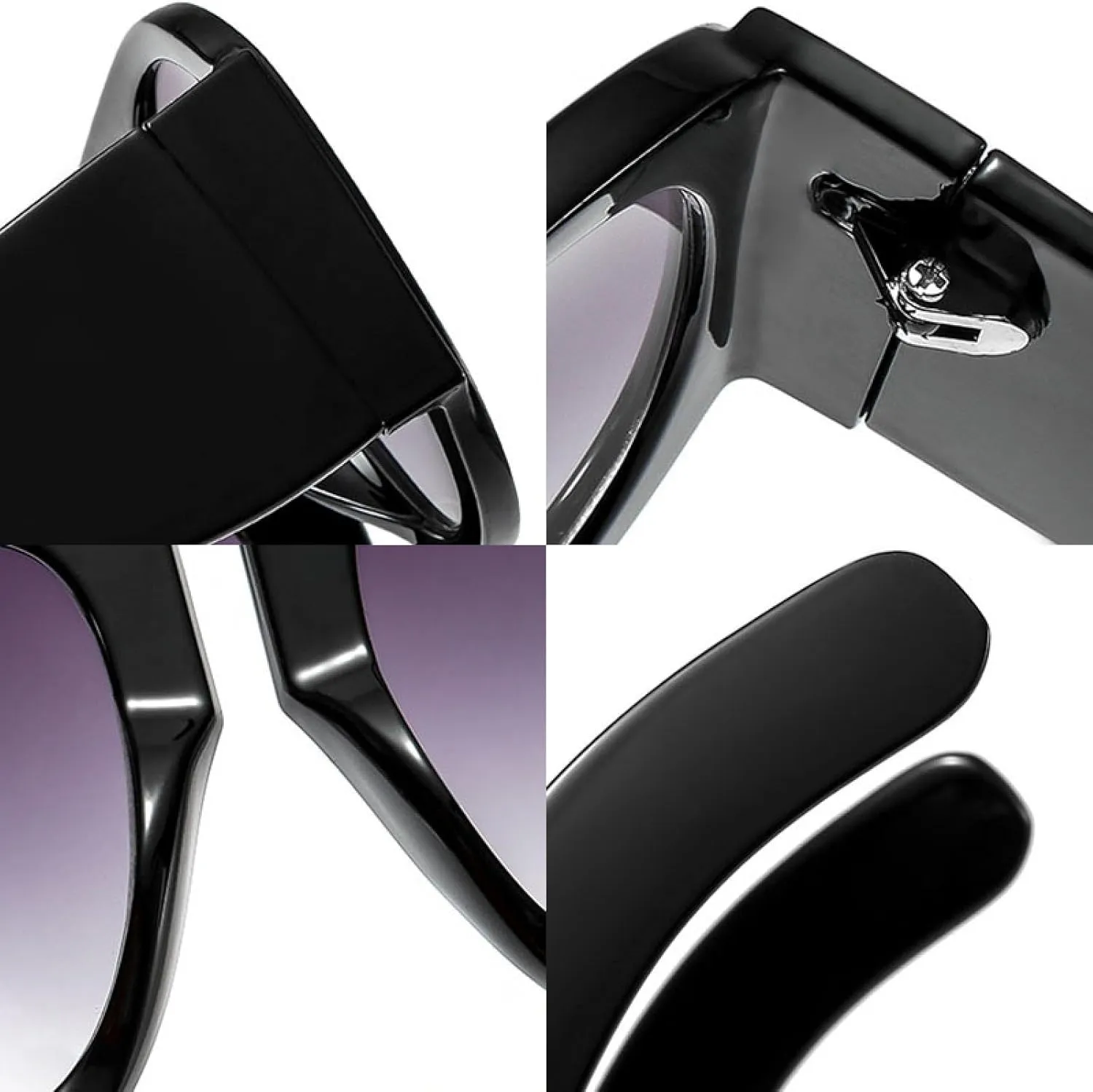 Oversize Gradient Colorful Frame Round Sunglasses Uv400