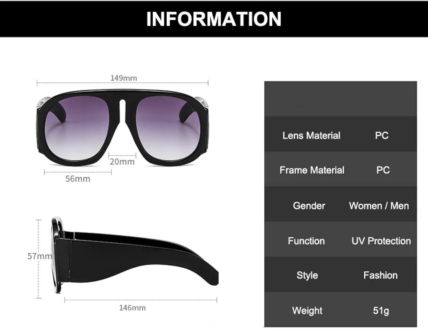 Oversize Gradient Colorful Frame Round Sunglasses Uv400