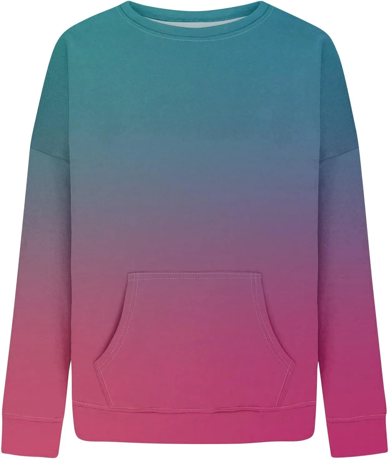 Oversized Crewneck Sweatshirt Women Graphic Preppy Cute Sweatshirts No Hood Loose Fit Y2k Hoodie with Pockets