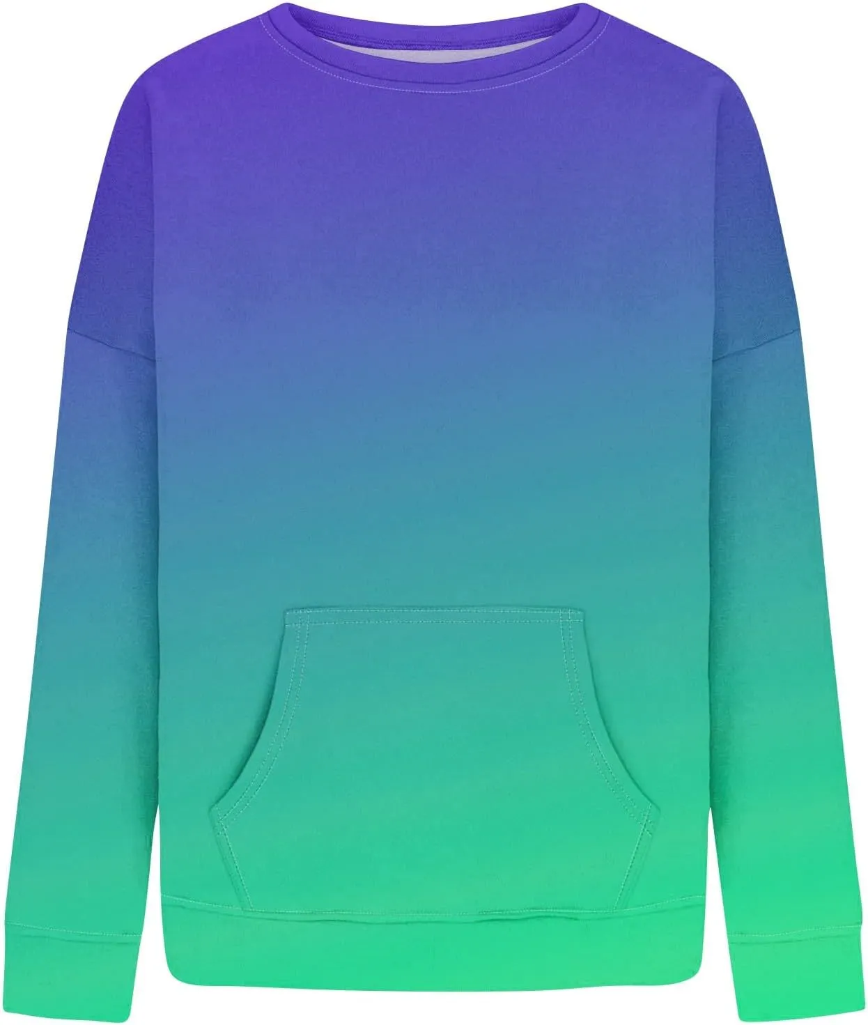 Oversized Crewneck Sweatshirt Women Graphic Preppy Cute Sweatshirts No Hood Loose Fit Y2k Hoodie with Pockets