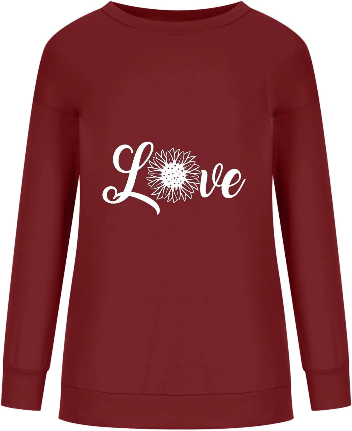 Oversized Sweatshirt for Women Letter Print Graphic Hoodies Solid Basic Tshirts Blouse 2023 Fall Pullover Tops