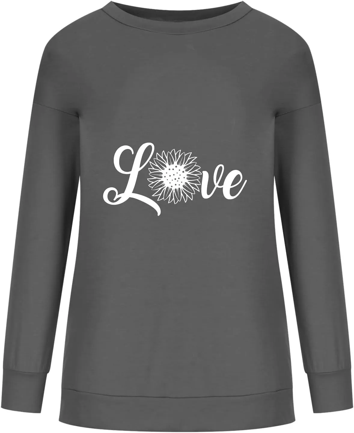 Oversized Sweatshirt for Women Letter Print Graphic Hoodies Solid Basic Tshirts Blouse 2023 Fall Pullover Tops