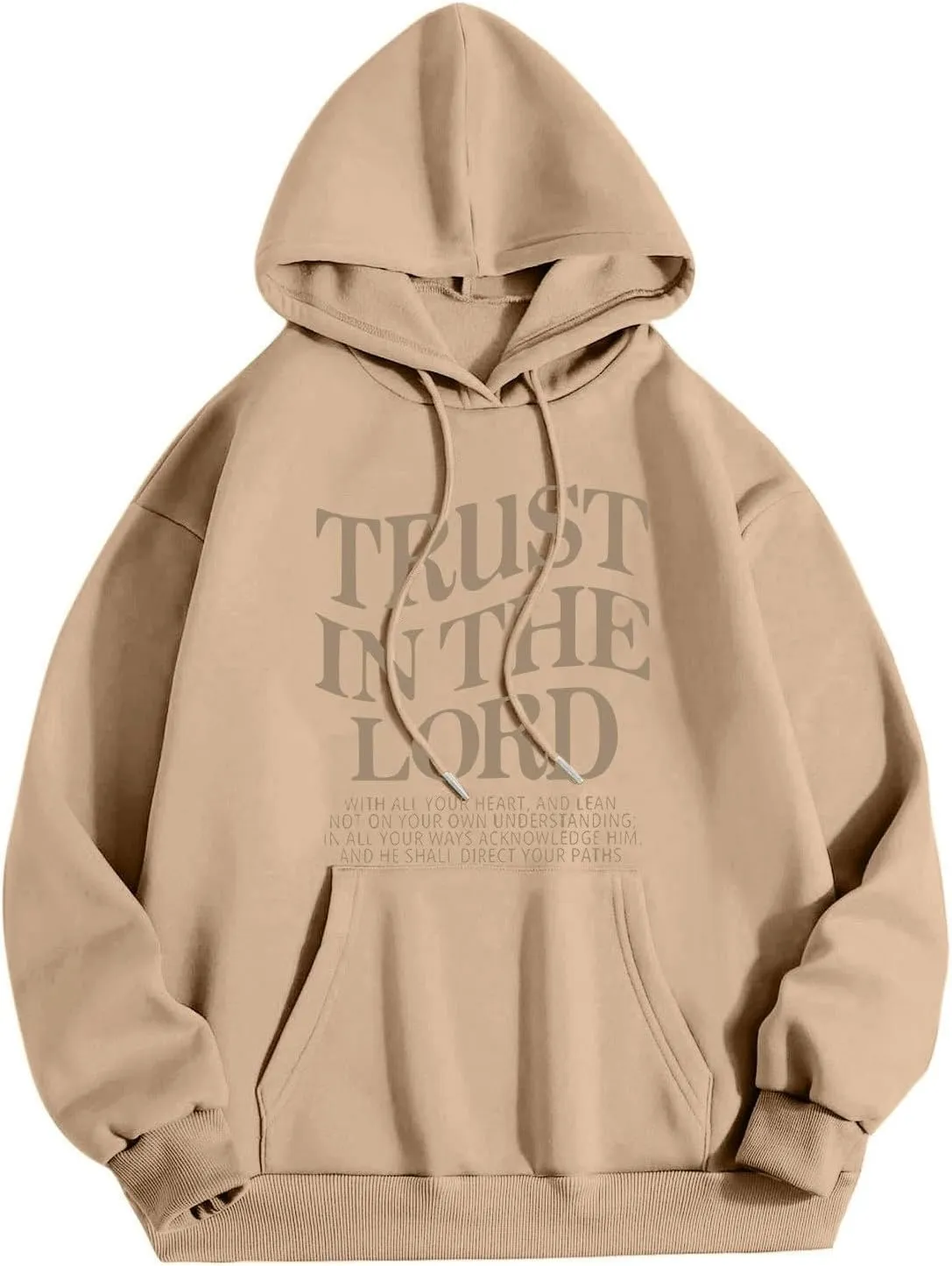 Oversized Sweatshirts for Women Long Sleeve Letter Print Hoodie Loose Fit Graphic Hoodies Drawstring Pullover Tops