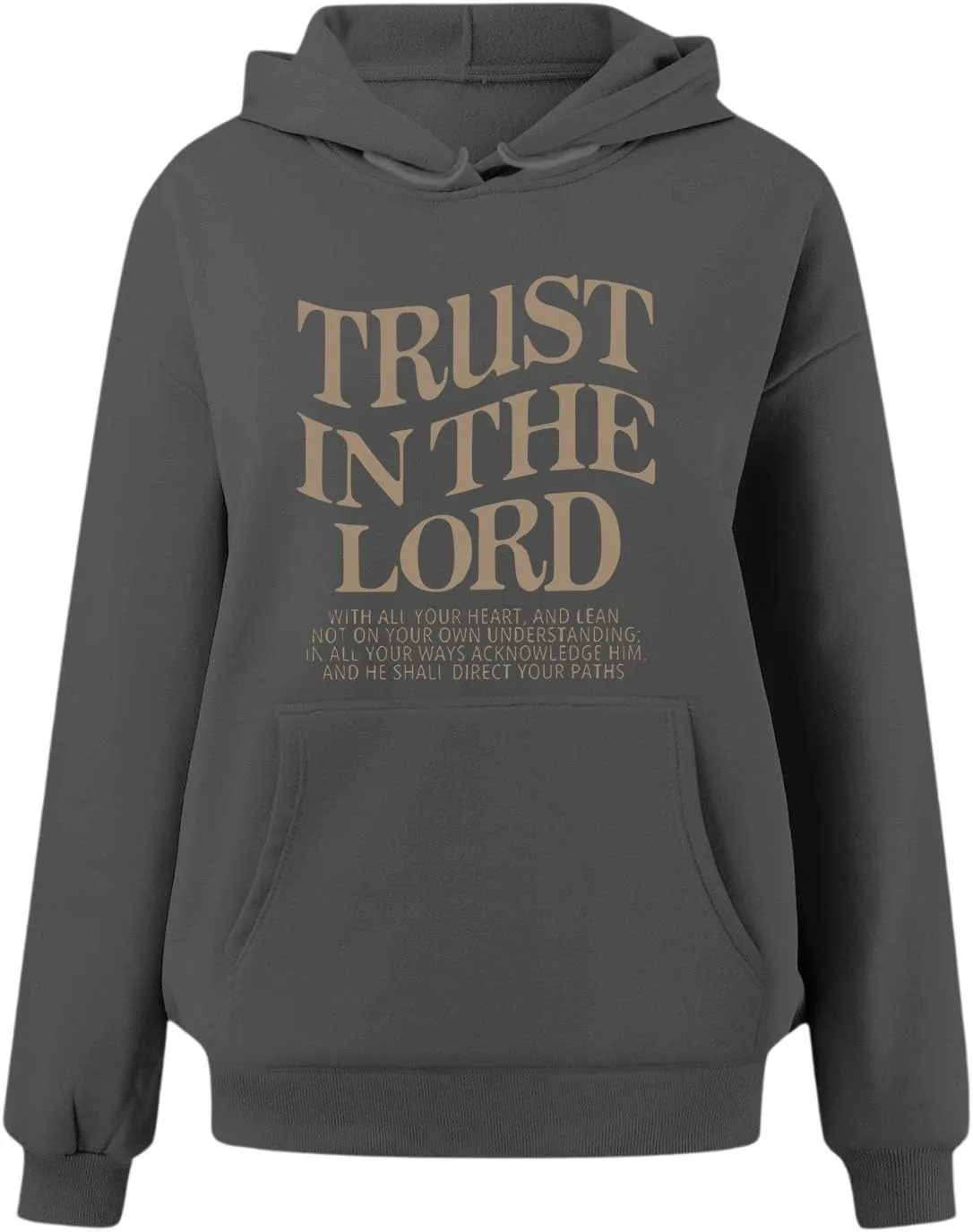 Oversized Sweatshirts for Women Long Sleeve Letter Print Hoodie Loose Fit Graphic Hoodies Drawstring Pullover Tops