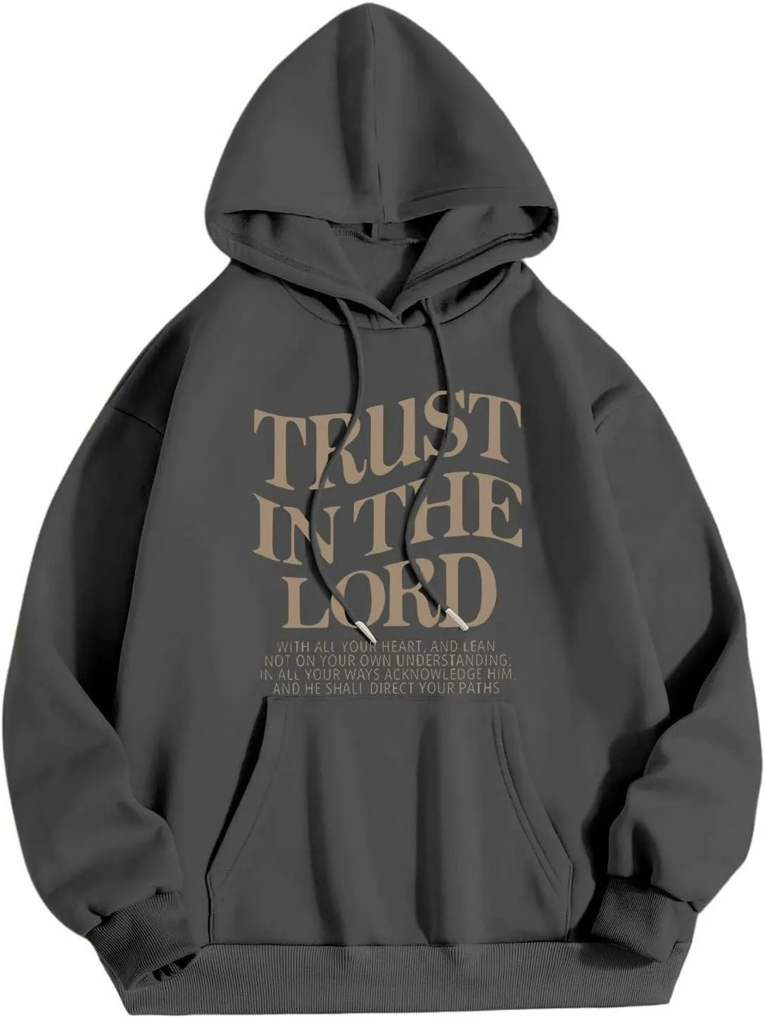 Oversized Sweatshirts for Women Long Sleeve Letter Print Hoodie Loose Fit Graphic Hoodies Drawstring Pullover Tops