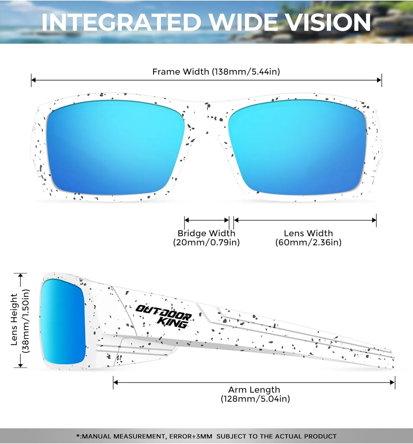 Polarized Sport Sunglasses-for-Men Sun-Glasses: Mens Wrap Sunglasses for Fishing Cycling Running UV400 Protection