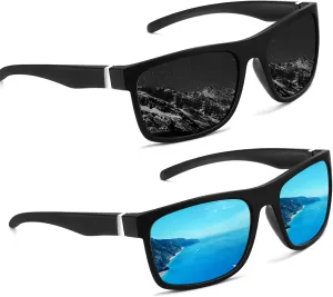 Polarized Sunglasses Men Women: Mens Sunglasses Sun Glasses for Driving Sports Fishing with UV Protection 3 Packs