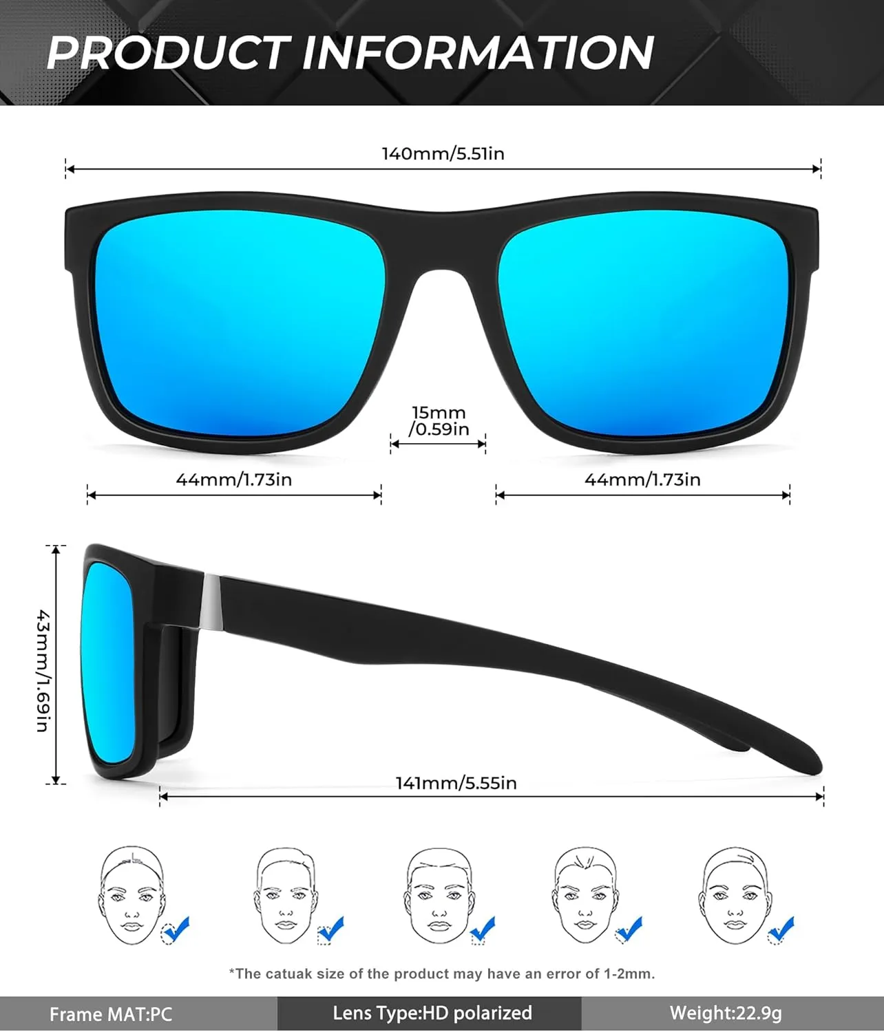 Polarized Sunglasses Men Women: Mens Sunglasses Sun Glasses for Driving Sports Fishing with UV Protection 3 Packs