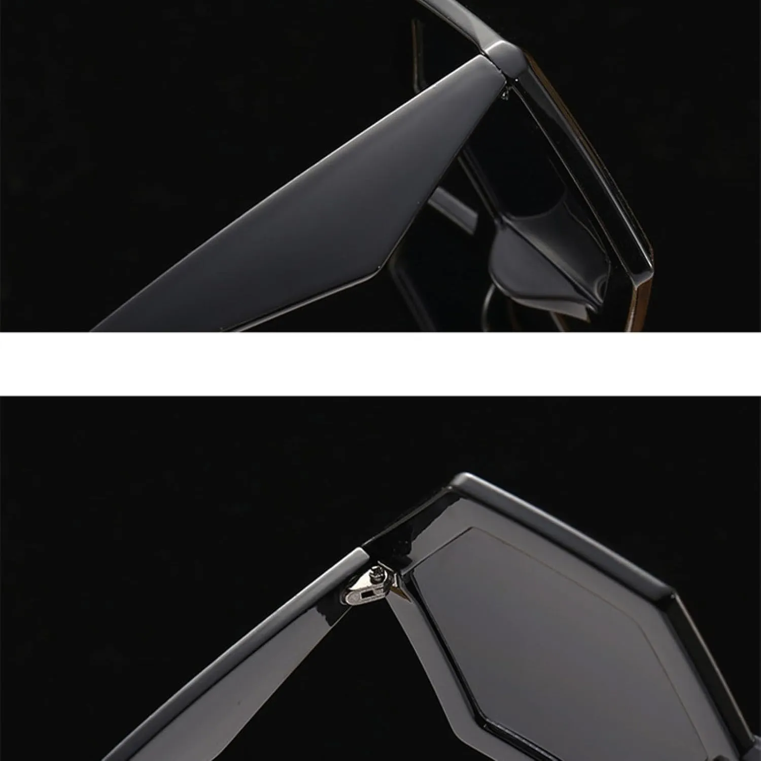 Polygon Gradient Color Women Fashion Retro Sunshade Mirror Outdoors Uv400