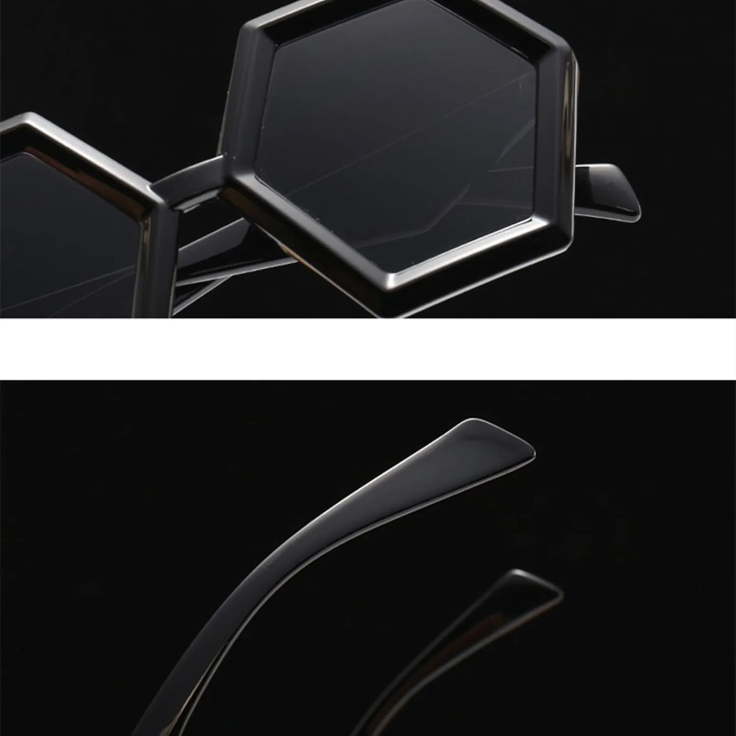 Polygon Gradient Color Women Fashion Retro Sunshade Mirror Outdoors Uv400