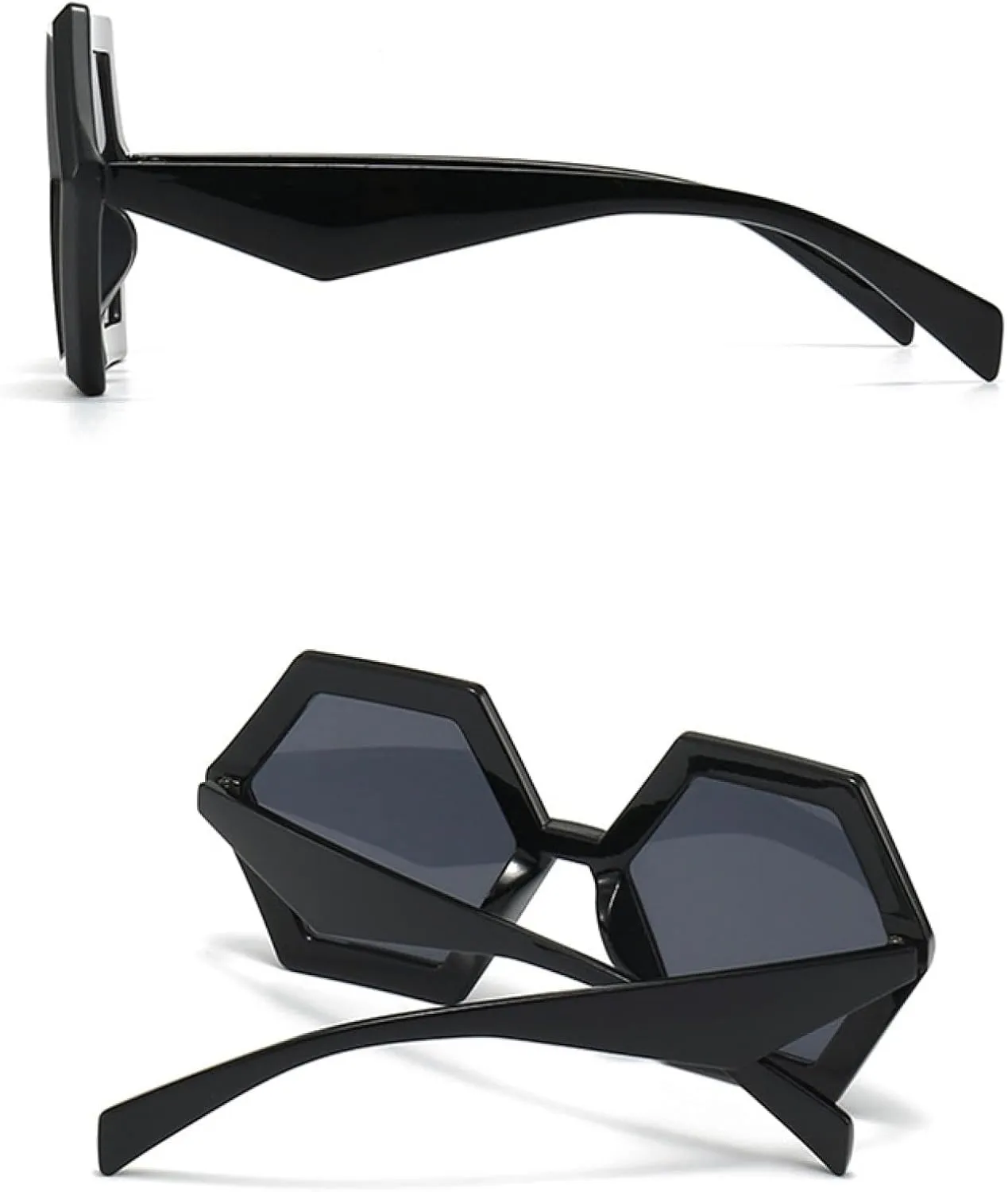 Polygon Gradient Color Women Fashion Retro Sunshade Mirror Outdoors Uv400