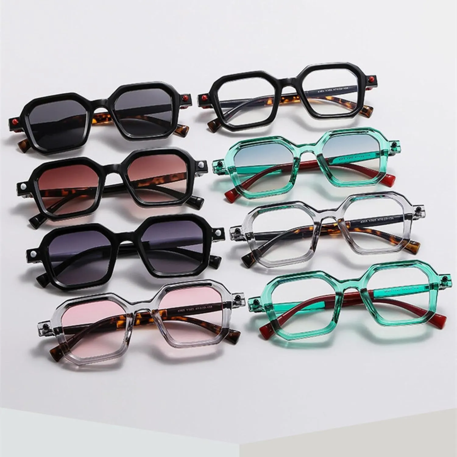 Polygon Punk Sunglasses Outdoors Gradient Retro Casual