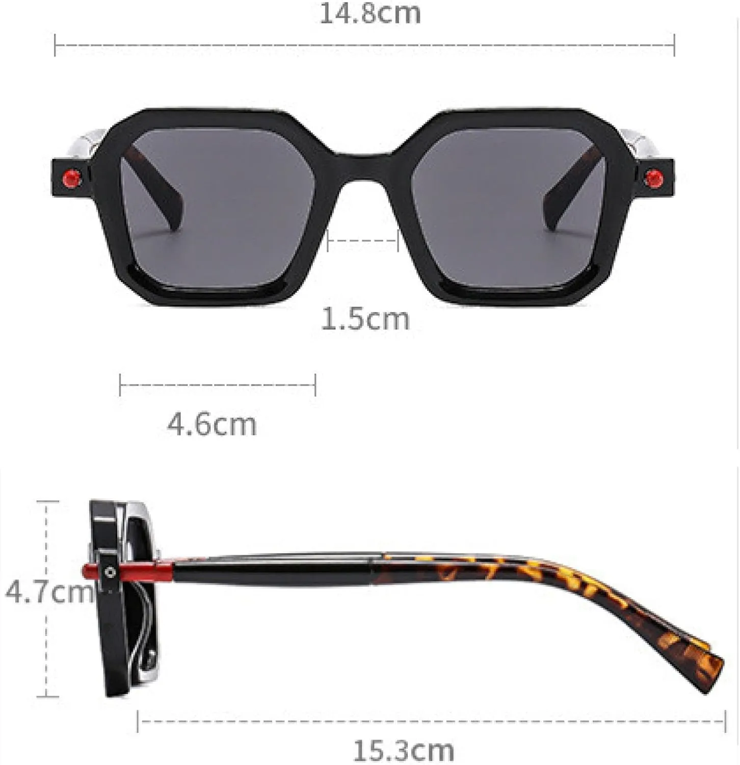 Polygon Punk Sunglasses Outdoors Gradient Retro Casual