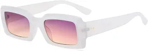 Popular Fashion Rectangle Sunglasses Women Retro Jelly Color Uv400 Men Gradient