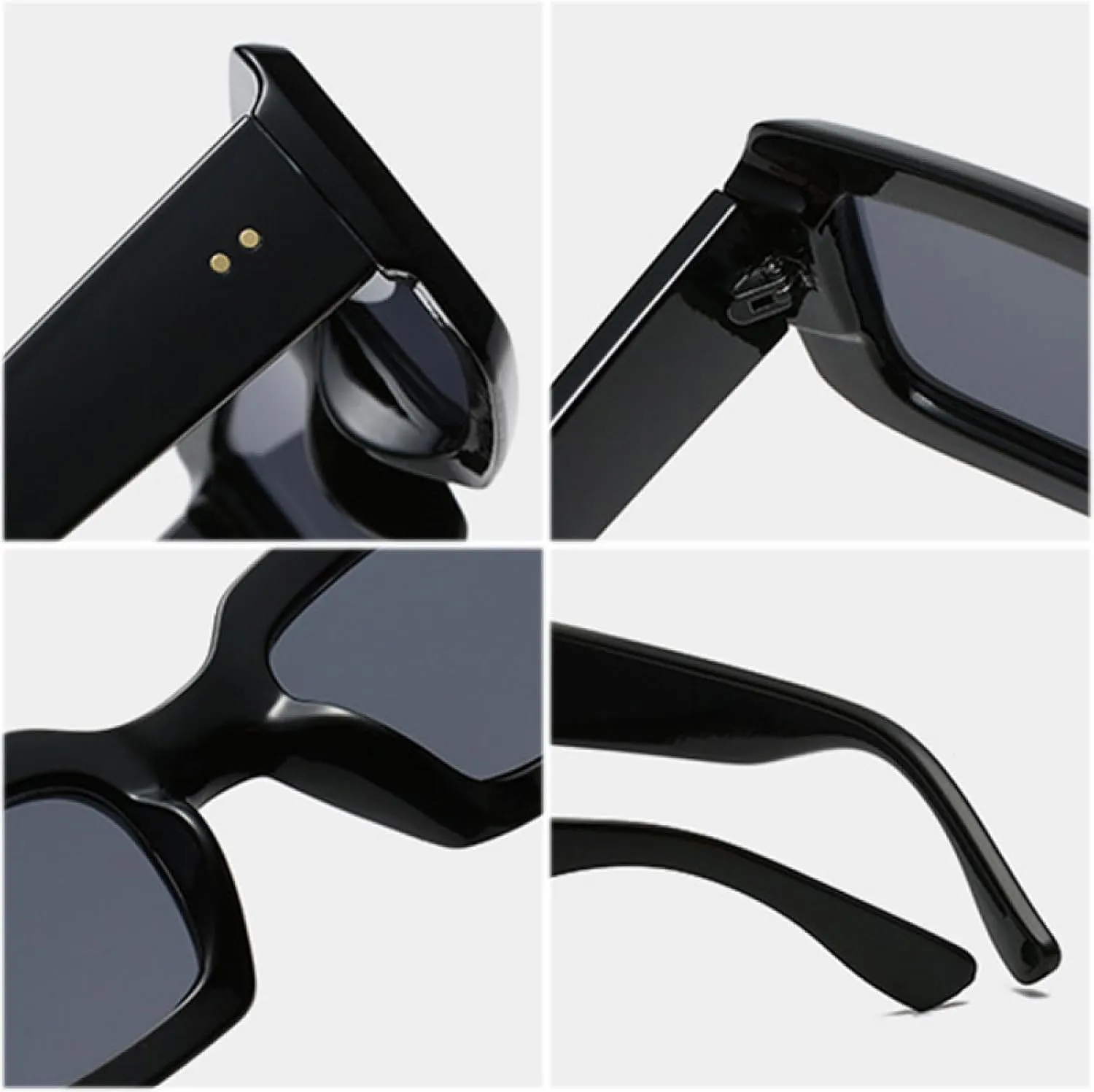 Popular Fashion Rectangle Sunglasses Women Retro Jelly Color Uv400 Men Gradient
