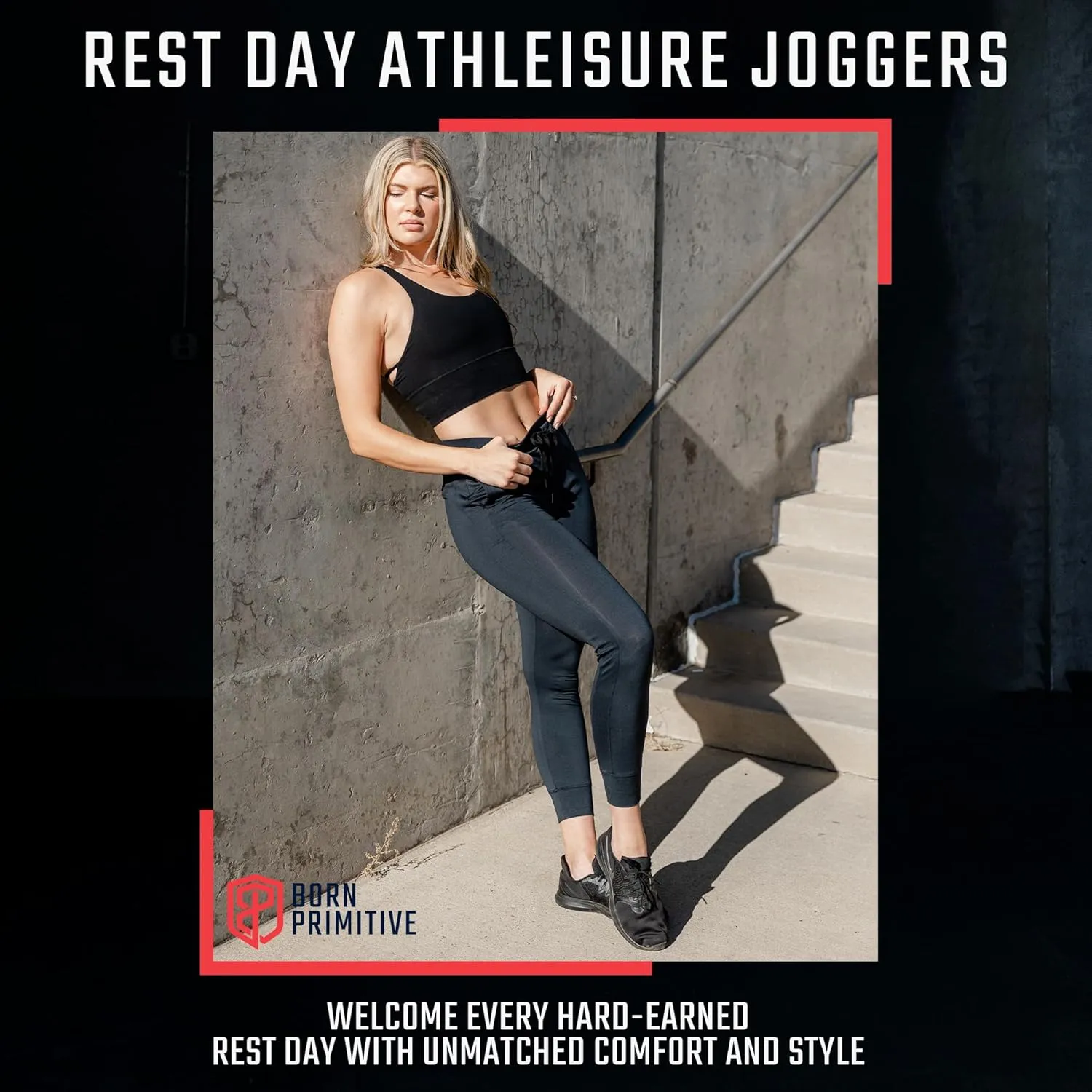 Primitive Rest Day Athleisure Joggers for Women - Womens Joggers with Pockets