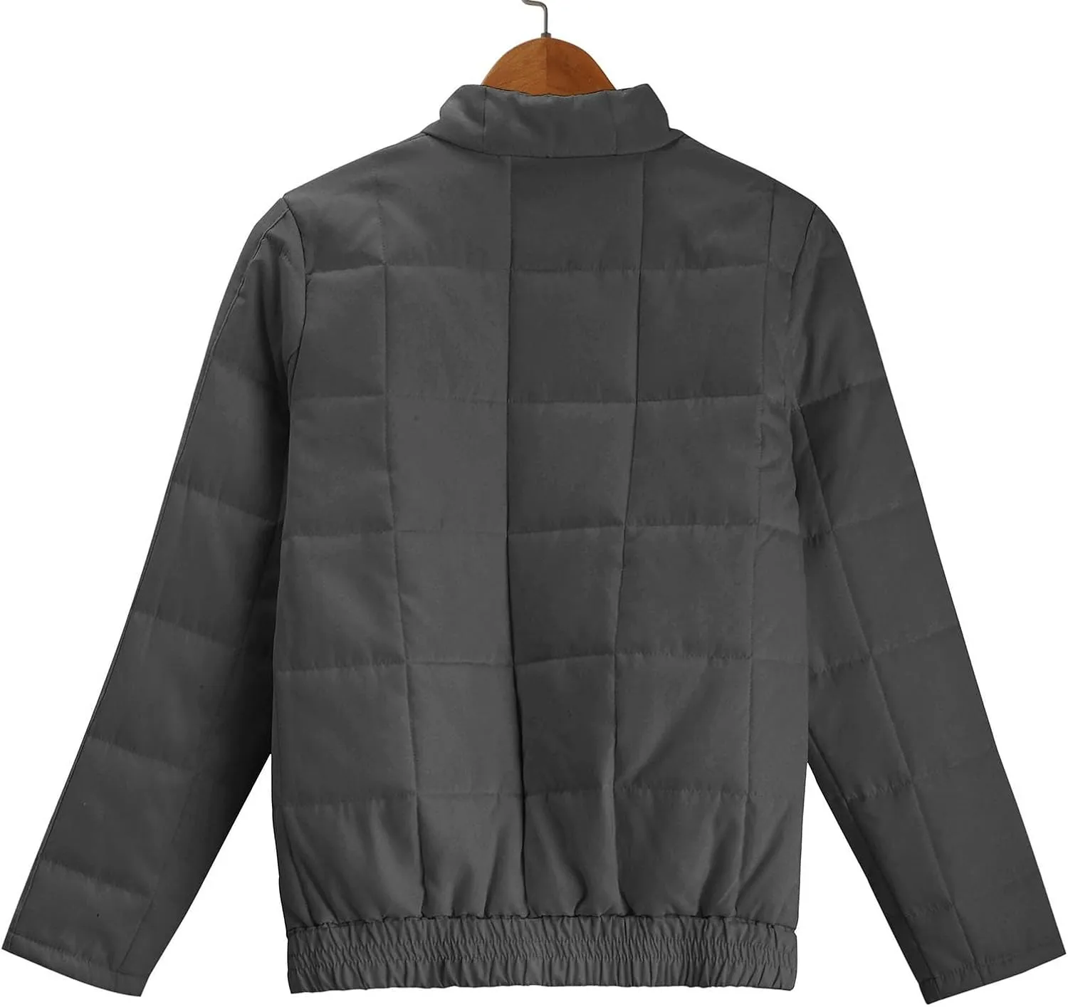 Quilted Jackets for Women Long Sleeve Zip Up Jacket Coat Loose Fit Puffer Jackets Winter Warm Outwear with Pockets