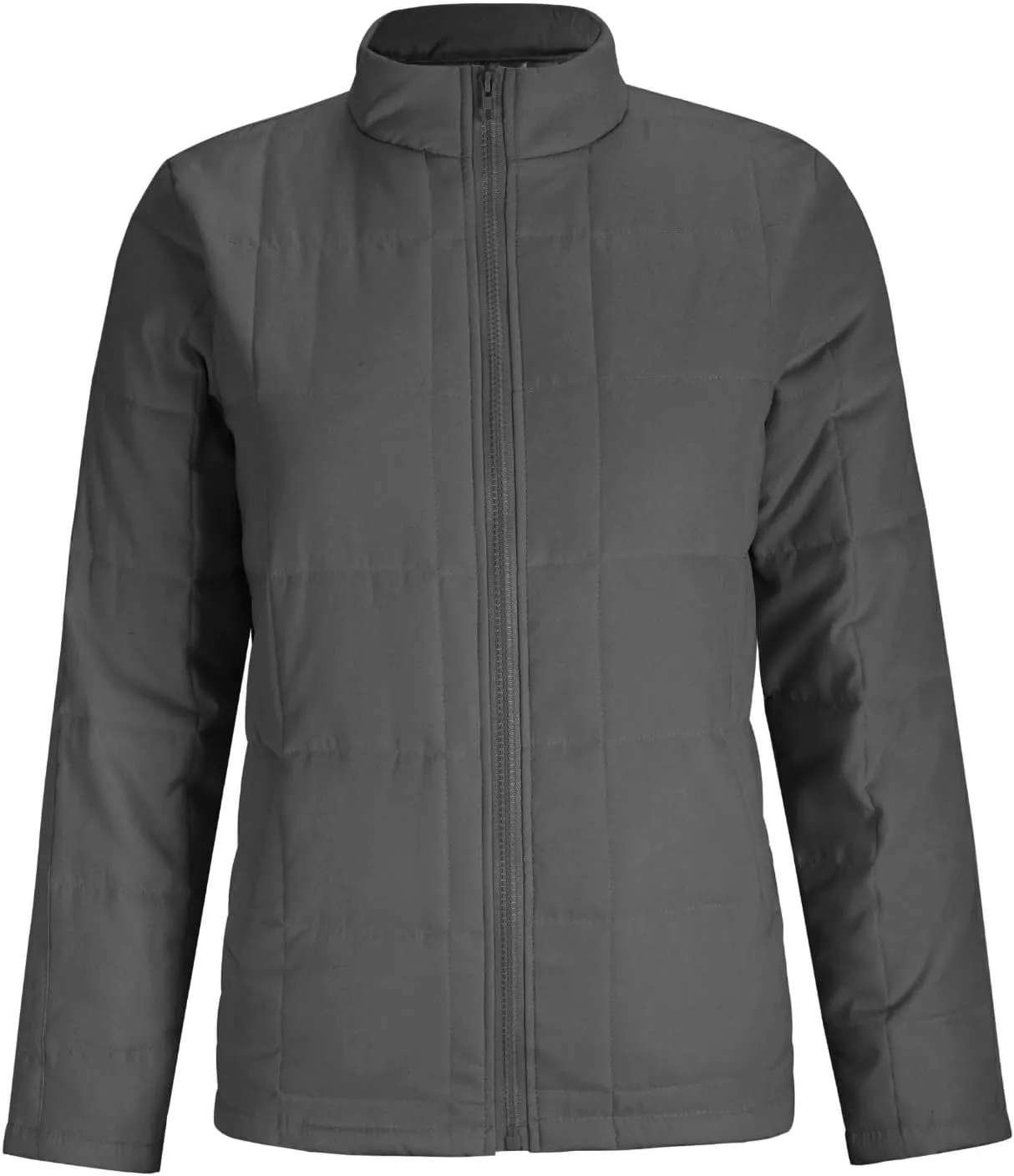 Quilted Jackets for Women Long Sleeve Zip Up Jacket Coat Loose Fit Puffer Jackets Winter Warm Outwear with Pockets
