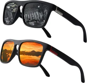 RAKREN Square Polarized Sunglasses Men Women Classic Fishing Driving Sports Sunglasses for Men 100% UV Protection