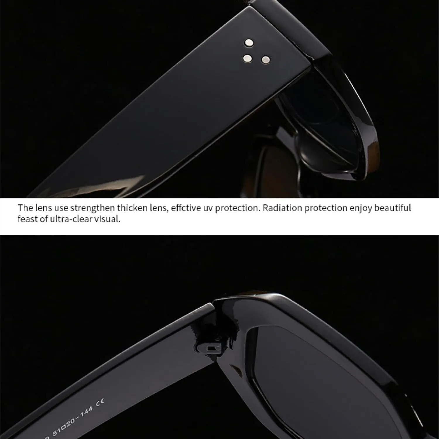Retro Men Women Oval Rivet Fashion Gradient Color Outdoors