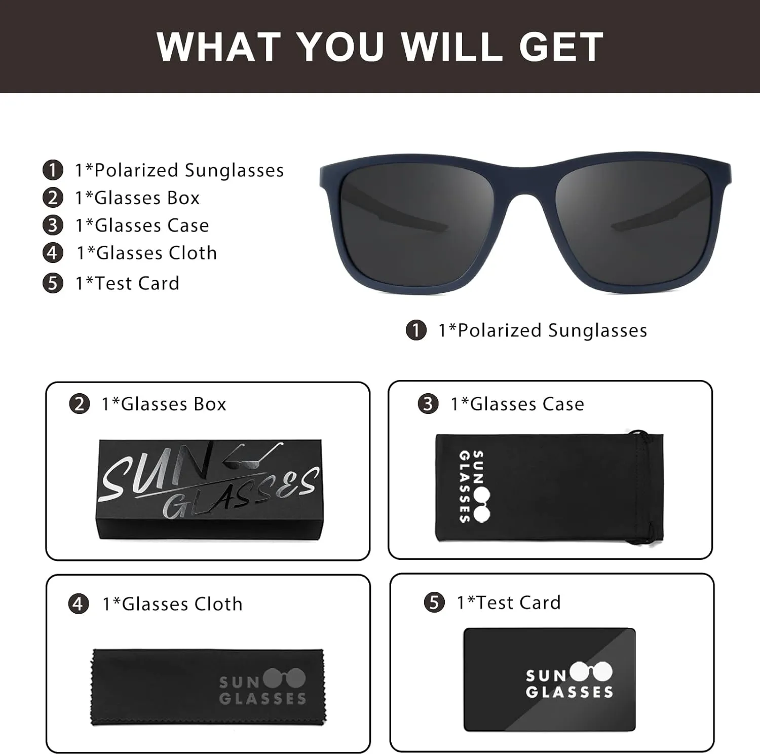 Retro Polarized Sunglasses For Men Women,Square Sport Sun Glasses Shades Shady Rays for Fishing UV Protection
