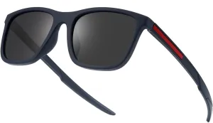 Retro Polarized Sunglasses For Men Women,Square Sport Sun Glasses Shades Shady Rays for Fishing UV Protection