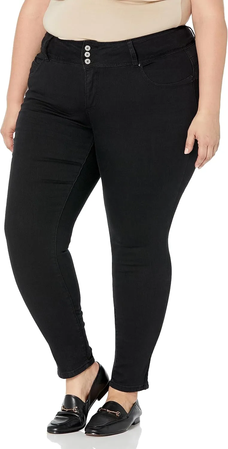 Royalty For Me Womens Women's Plus Size Wannabettabutt 3 Button Lycra Sustainable Jean