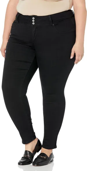 Royalty For Me Womens Women's Plus Size Wannabettabutt 3 Button Lycra Sustainable Jean