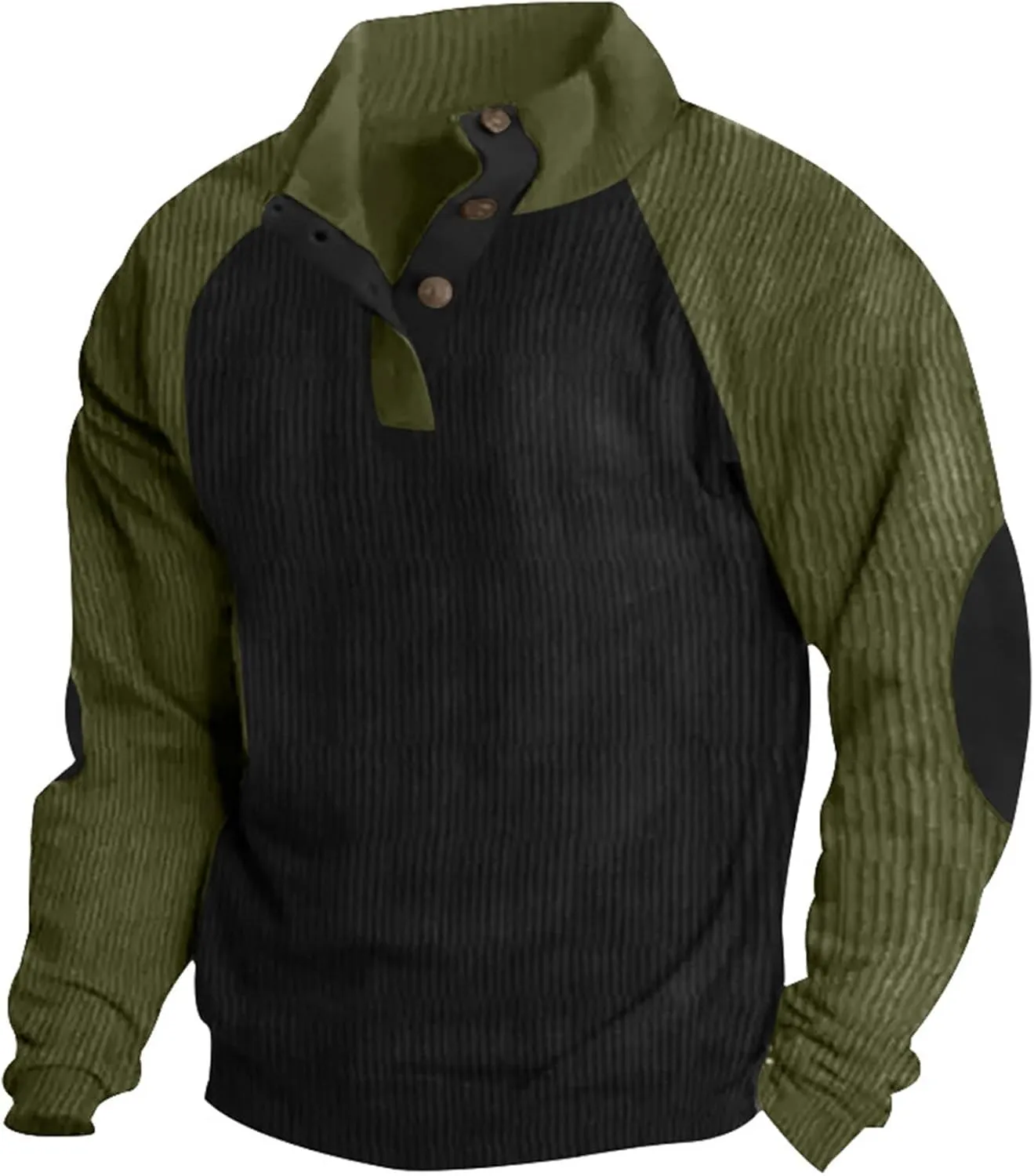 RTRDE Men's Henley Pullover Sweatshirts Long Sleeve Shirts Casual Thermal Loose Fit Button Up Pullovers, S-3XL