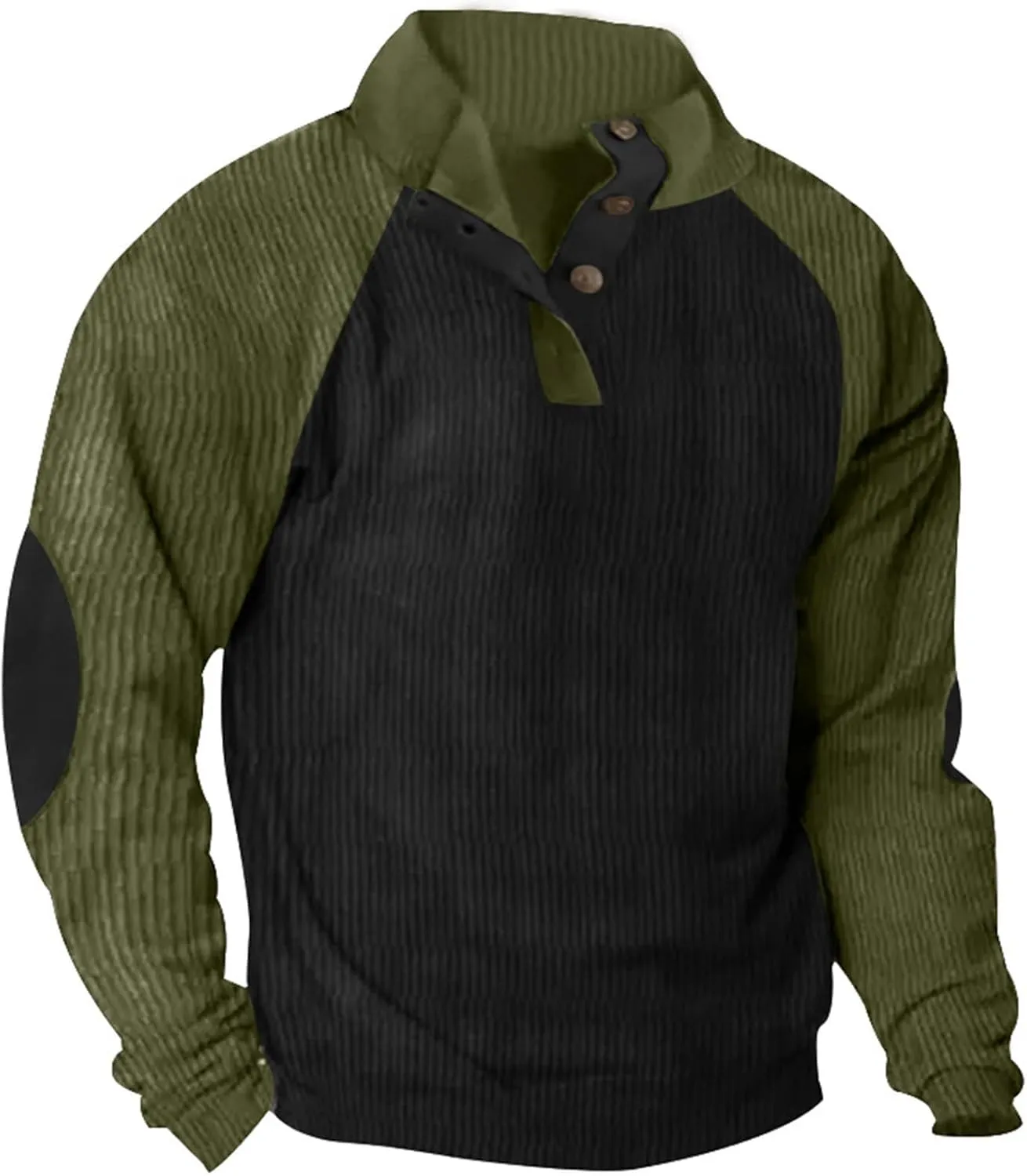 RTRDE Men's Henley Pullover Sweatshirts Long Sleeve Shirts Casual Thermal Loose Fit Button Up Pullovers, S-3XL