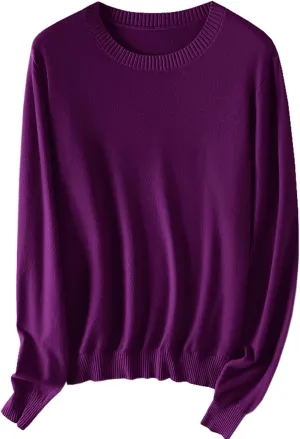 SANGTREE Women's Crewneck Soft Knit Pullover Sweater
