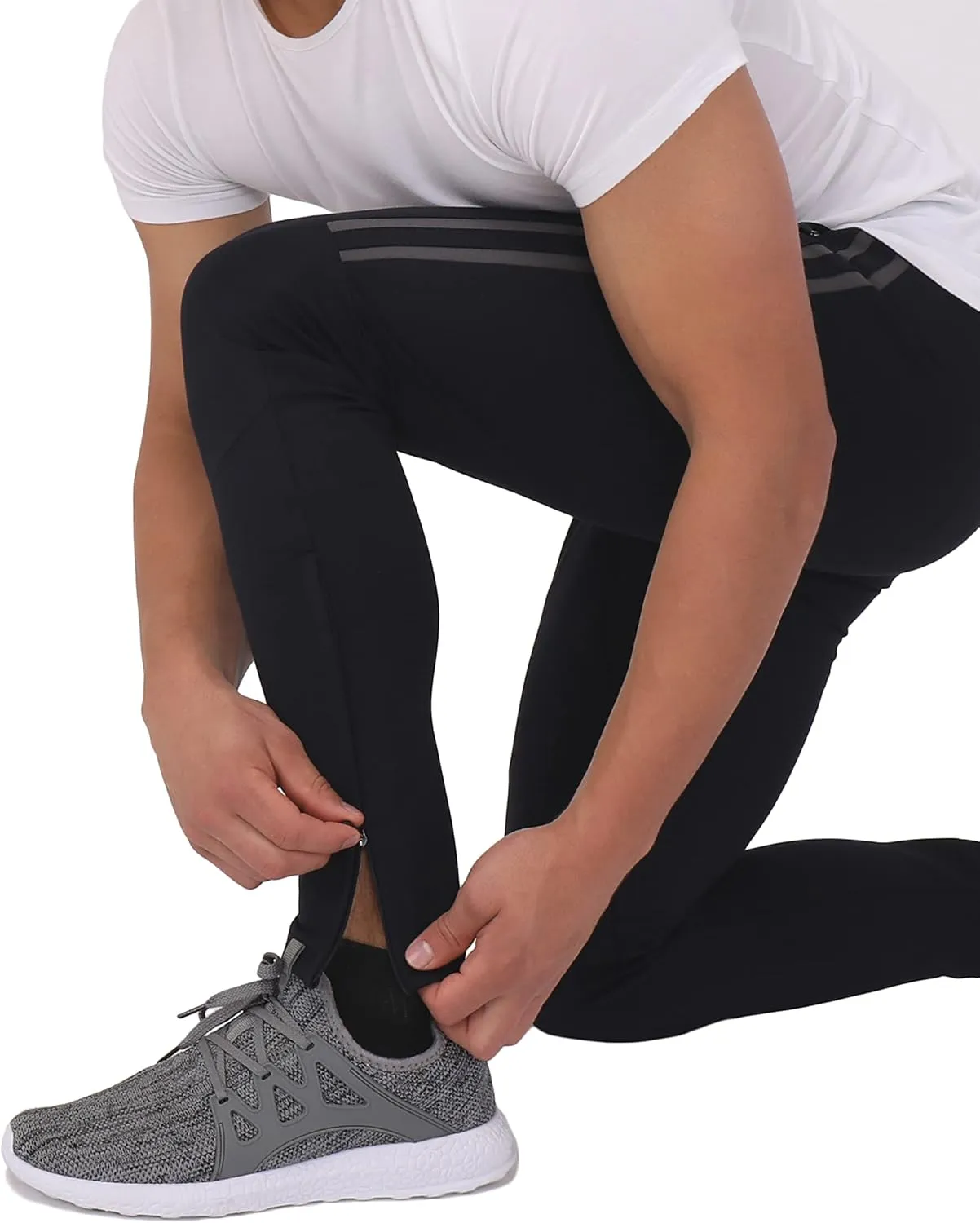 SCR 30/33/36 Jogger Sweatpants for Men - Mens Tall Sweatpants - Joggers for Men with Zipper Pockets