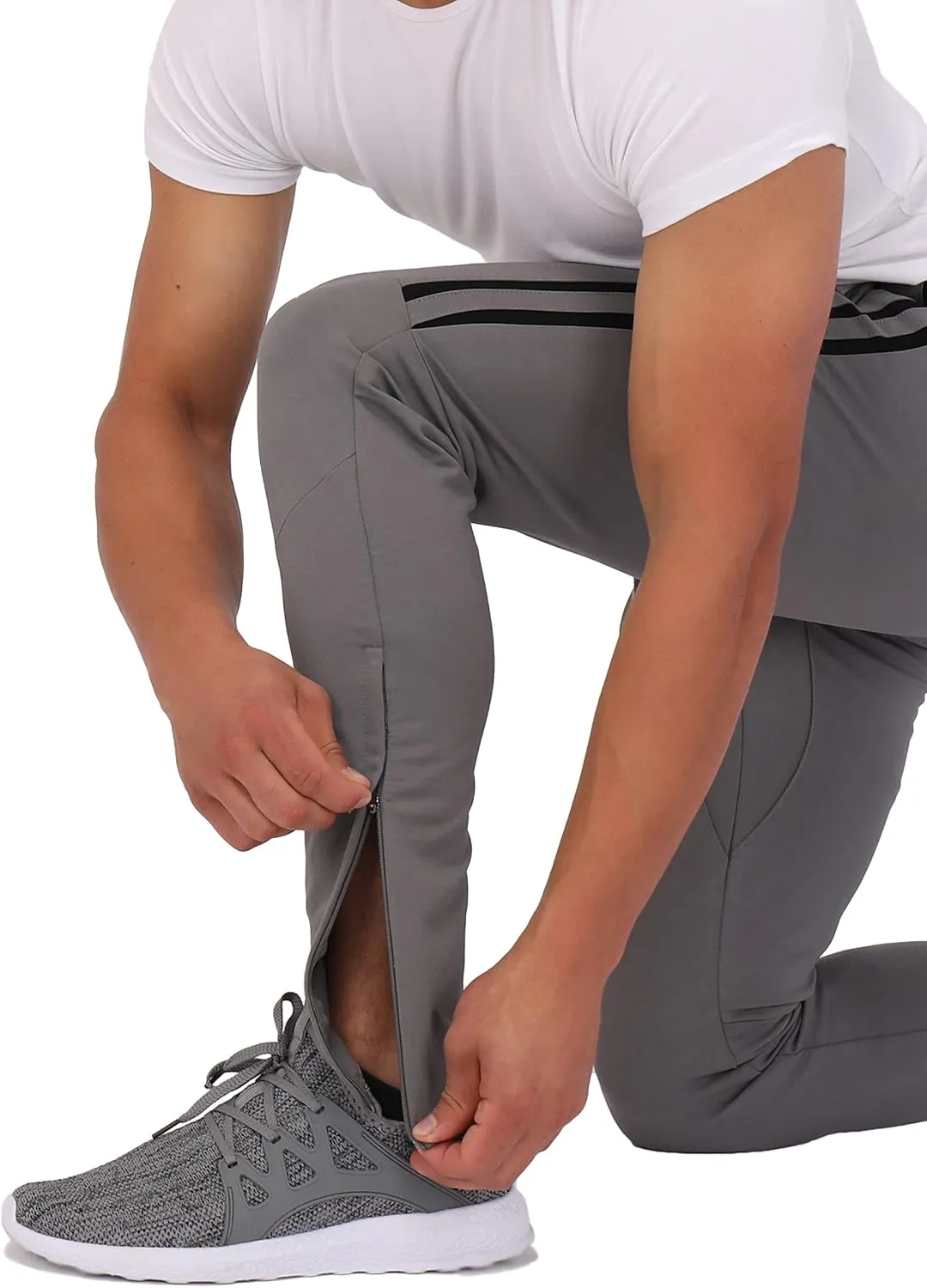 SCR 30/33/36 Jogger Sweatpants for Men - Mens Tall Sweatpants - Joggers for Men with Zipper Pockets